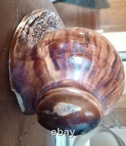 Bénitier Terre Cuite Vernissée XVIIIème Ligron Art Populaire Art Religieux