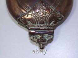 Boîte à chaux pour Bétel avec spatule en cuivre, objet ancien Inde
