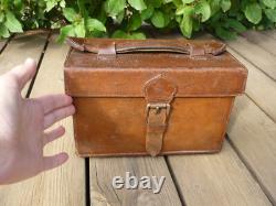 Boîte cartouchière ancienne en cuir