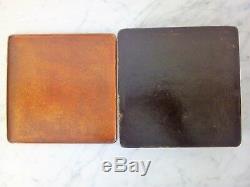 Boite laquée décor d'orchidées superbe 21240