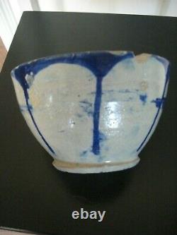 Bol Perse en céramique siliceuse 18ème siècle Kadjar IRAN Qadjar bleu blanc