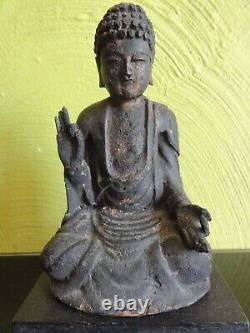 Bouddha Ancien Bois Dorée Birmanie XIXème 15 cm