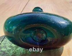 Bouteille flacon de selle perse du 18 ou 19em siècle, verre soufflé, authentique