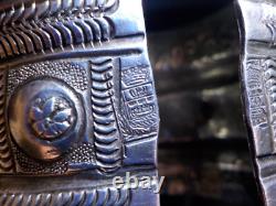 Bracelet Ethnique avec poinçons Argent Massif Berbère Afrique du Nord 120g