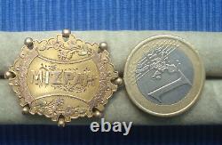 Broche OR massif 9K MIZPAH Judaïca Antique Victorian Gold Brooch 3.7gr