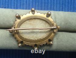 Broche OR massif 9K MIZPAH Judaïca Antique Victorian Gold Brooch 3.7gr