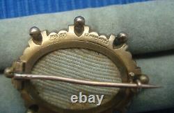 Broche OR massif 9K MIZPAH Judaïca Antique Victorian Gold Brooch 3.7gr