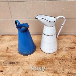 Brocs anciens en email set de 2 pour décoration intérieure ou extérieure