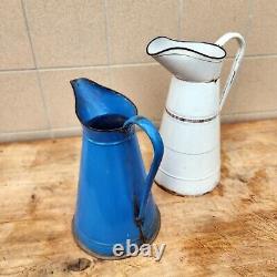 Brocs anciens en email set de 2 pour décoration intérieure ou extérieure