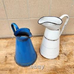 Brocs anciens en email set de 2 pour décoration intérieure ou extérieure