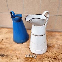 Brocs anciens en email set de 2 pour décoration intérieure ou extérieure