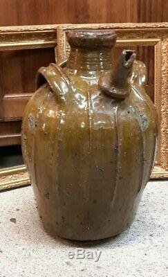 Buire poterie ancienne Auvergne H 44 cm Vernisée Art populaire terre cuite pot