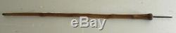CANNE A SYSTÈME EPOQUE 19ème FAIT DANS UNE RACINE DE BOIS