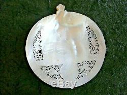 COQUILLAGE NACRE JERUSALEM SCULPTE ET AJOURE RELIGIEUX RESURRECTION 19ème SIEC 2