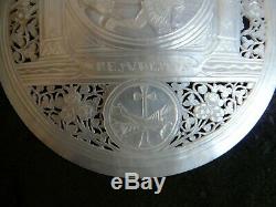 COQUILLAGE NACRE JERUSALEM SCULPTE ET AJOURE RELIGIEUX RESURRECTION 19ème SIEC 2