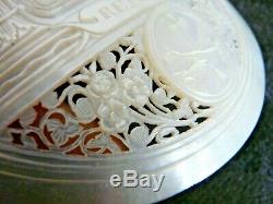 COQUILLAGE NACRE JERUSALEM SCULPTE ET AJOURE RELIGIEUX RESURRECTION 19ème SIEC 2