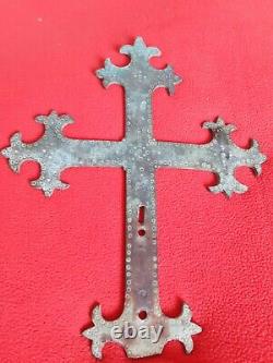 CORSE croix trilobée de procession en cuivre natif 10 IEMME 13 IEMME PISANE