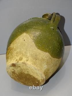 -CRUCHE TERRE CUITE CHAPELLE DES POTS XVIIIe Glaçure verte DECO JARDIN cuisine D