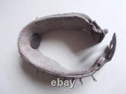 Cabinet de Curiosité Collier de défense pour Chien Anti Loup, Cuir et Métal