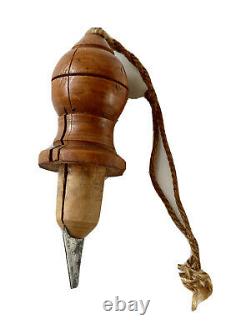 Cadran Solaire Montre Berger Portatif Bois Gravé Art Populaire Mesures Pyrénées