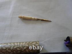 Canne à système ancienne de collection tricotin travail de la laine