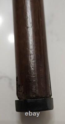 Canne ancienne argent massif pommeau Bulldog Animalier. PROSPER LECOURTIER