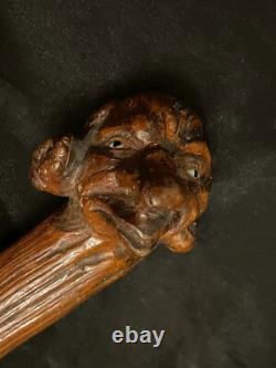 Canne ancienne art populaire grotesque