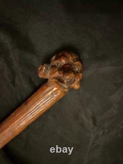 Canne ancienne art populaire grotesque