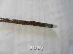 Canne ancienne casse tète pommeau tète du président Kruger Afrique du Sud 1900