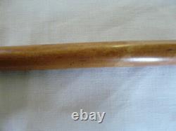 Canne ancienne collection poignée os sculpté torsadé gravé De Huppy et Abbevile