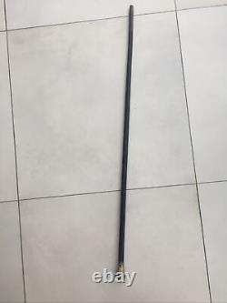 Canne ancienne pommeau argent Motifs Ciselés Canne Milord XIXème siècle