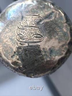 Canne ancienne pommeau argent Motifs Ciselés Canne Milord XIXème siècle