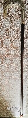 Canne de marche pommeau en argent début xxème long 90 cm