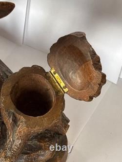 Cerf bois sculpté Forêt Noire xixeme