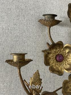 Chandelier D'église Fin XIXeme Décor Fleurs Et Feuilles