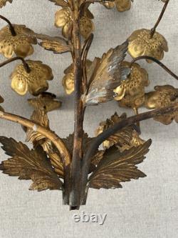 Chandelier D'église Fin XIXeme Décor Fleurs Et Feuilles