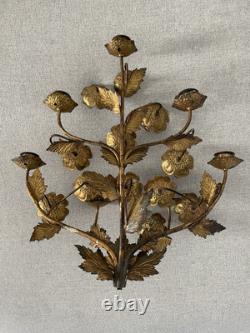 Chandelier D'église Fin XIXeme Décor Fleurs Et Feuilles