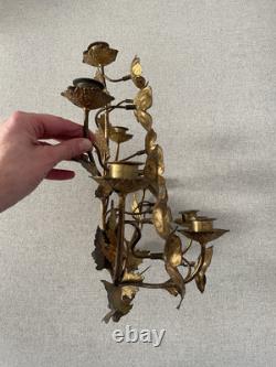 Chandelier D'église Fin XIXeme Décor Fleurs Et Feuilles