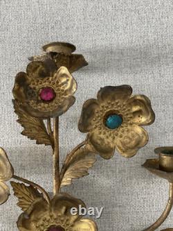 Chandelier D'église Fin XIXeme Décor Fleurs Et Feuilles