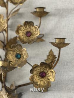 Chandelier D'église Fin XIXeme Décor Fleurs Et Feuilles