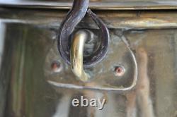 Chaudron ou pot couvert en cuivre jaune XIXème