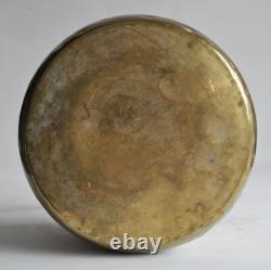 Chaudron ou pot couvert en cuivre jaune XIXème