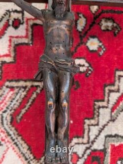 Christ janséniste EN BOIS D'ÉPOQUE XIX ÈME SIÈCLE NAPOLÉON III