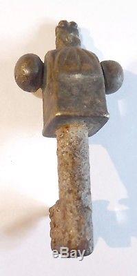 Clé Romaine à rotation, IIe Siècle, à Tête bronze, 7cm