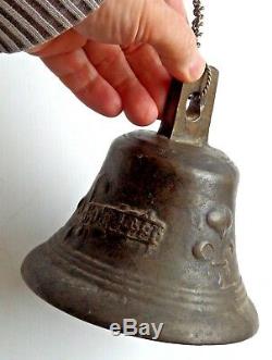 Cloche Bronze XVIIe aux fleurs de lys, Curieux repentir, 17thc Antique Bell
