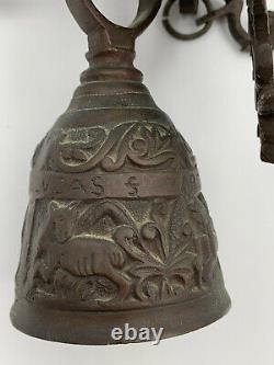 Cloche En Bronze A Accrocher Art Populaire Lvcas S Marcvs G6329