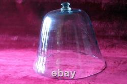 Cloche à melon en verre soufflé, fin 19ème siècle (avec sa poignée!)
