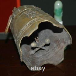 Cloche bronze dragon impérial chinoise / Chinese bronze dragon ritual bell 30cm