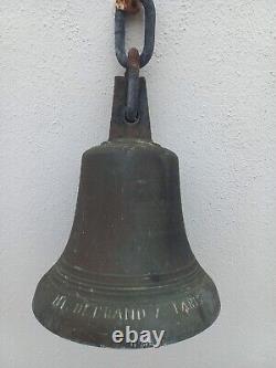 Cloche bronze fondeur Crouzet Hildebrand Paris chapel Bell 19ème Cloche Chapelle