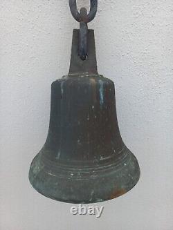 Cloche bronze fondeur Crouzet Hildebrand Paris chapel Bell 19ème Cloche Chapelle